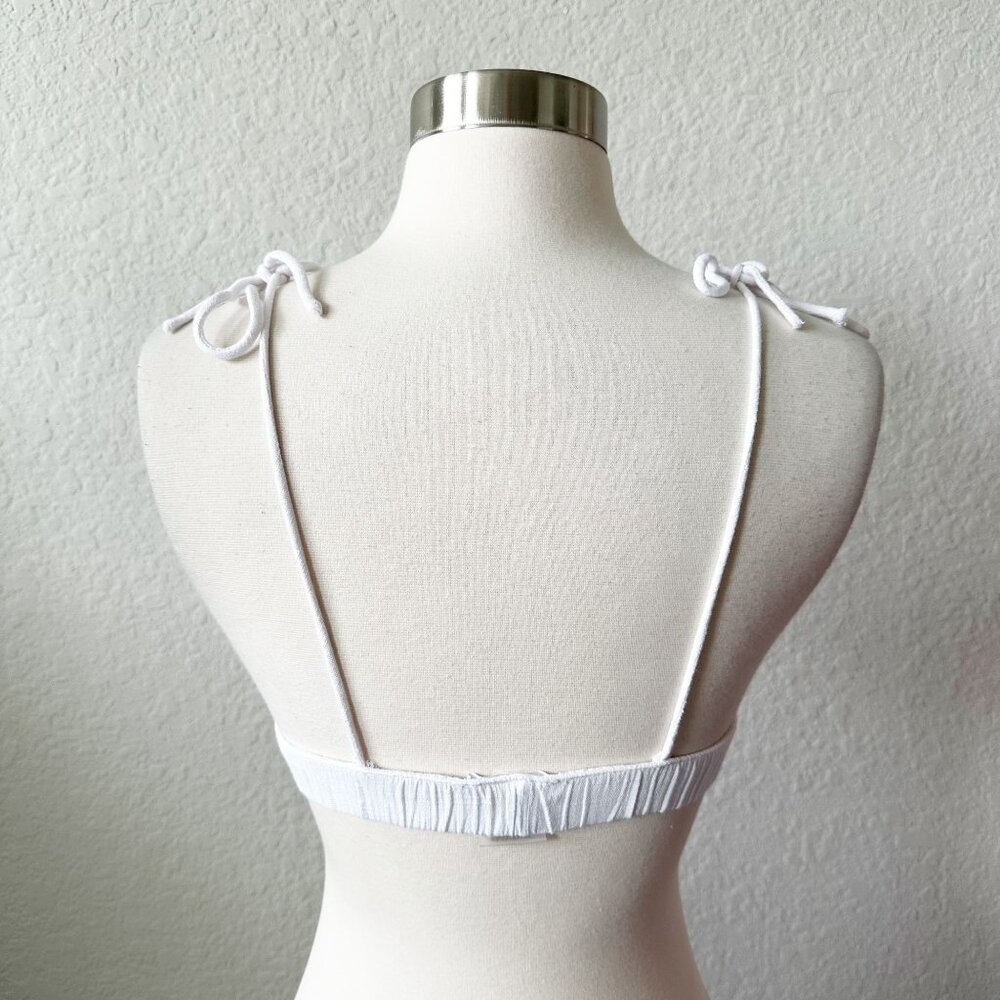 437 White Tie Shoulder Bikini Top - Picture 3 of 9